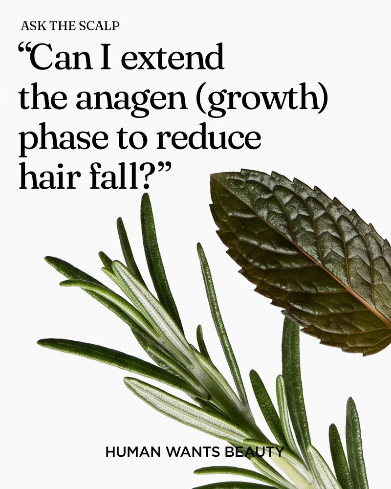 Can extending the anagen growth phase help reduce hair fall?